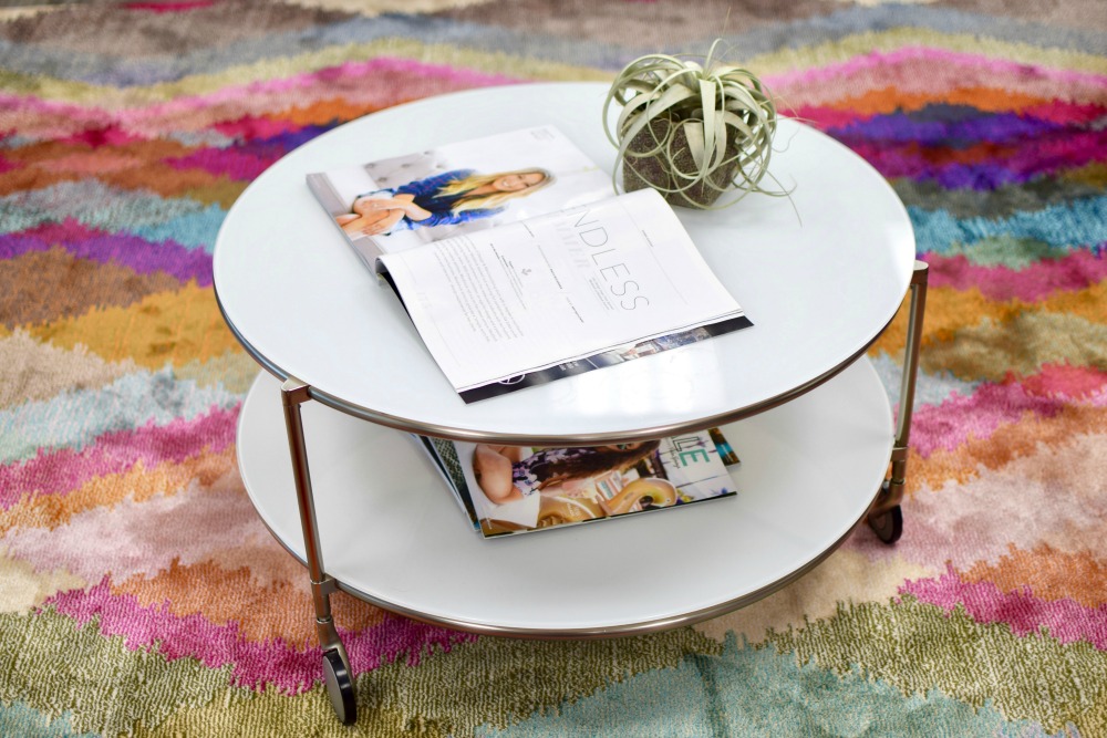 Summer table and magazine